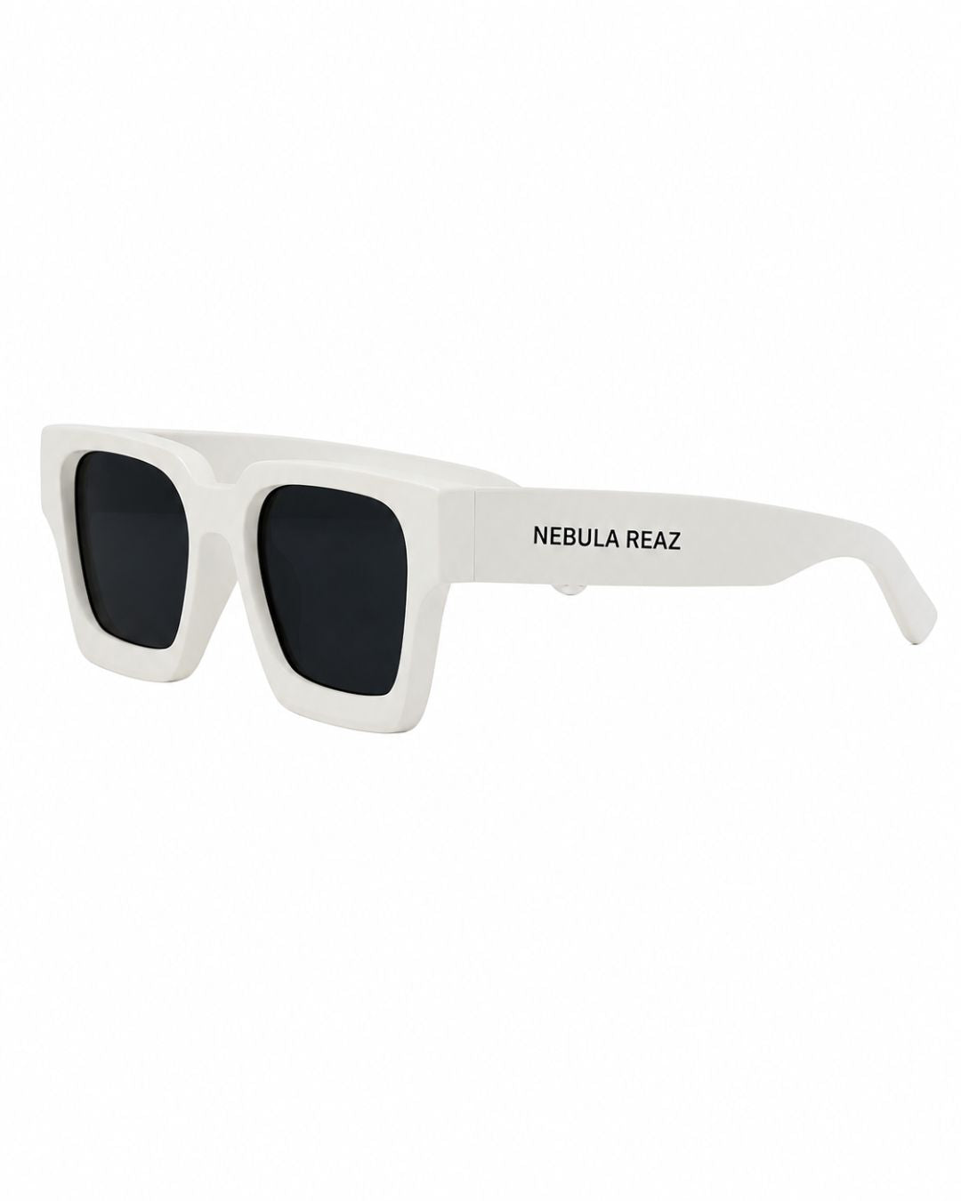 White Chicken | Gafas de sol Future blancas, vista lateral