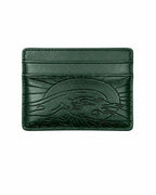 Verde Nebula | Cartera Kanagawa verde con grabado de la Gran Ola, vista frontal