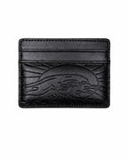 Negro | Cartera Kanagawa negra con grabado de la Gran Ola, vista frontal