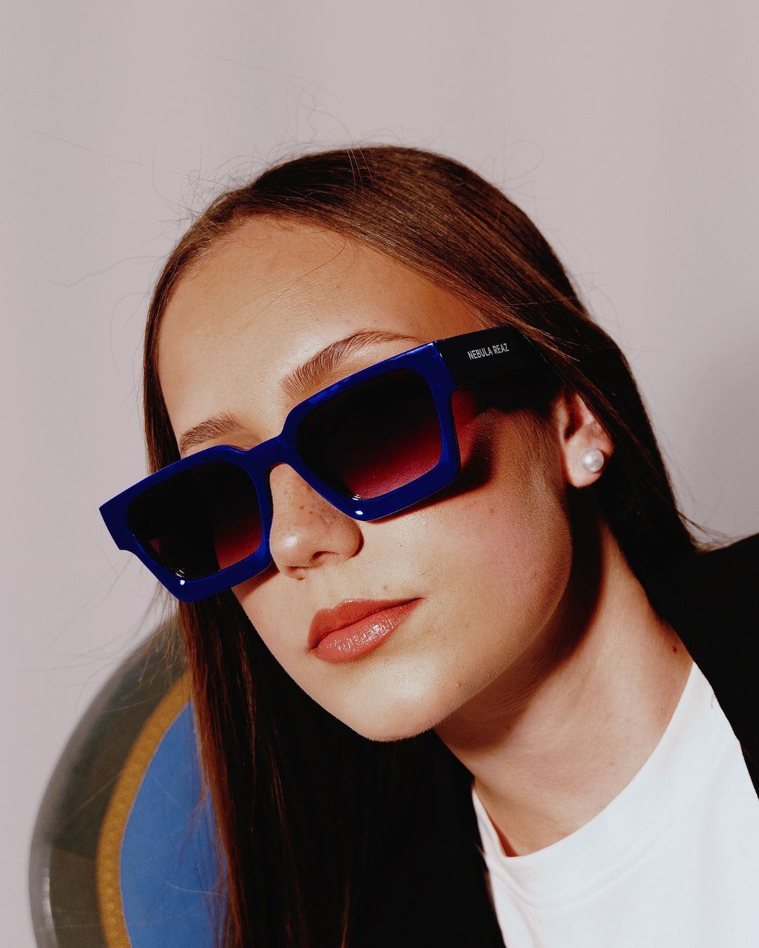 Gafas de sol Future azules en modelo